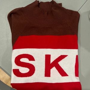 Rare Offline by Aerie Chillside SKI XL NWOT brown mock turtleneck womens sweater